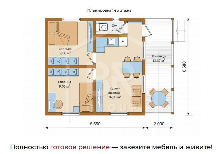 Продажа дома, 57м <sup>2</sup>, 7 сот., Ленинградская, Массив Озерки-Коркино тер.